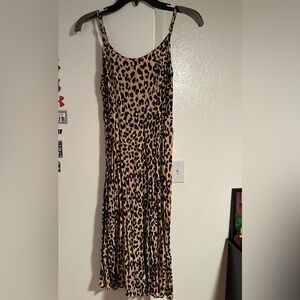 Leopard Print Spaghetti Strap Dress